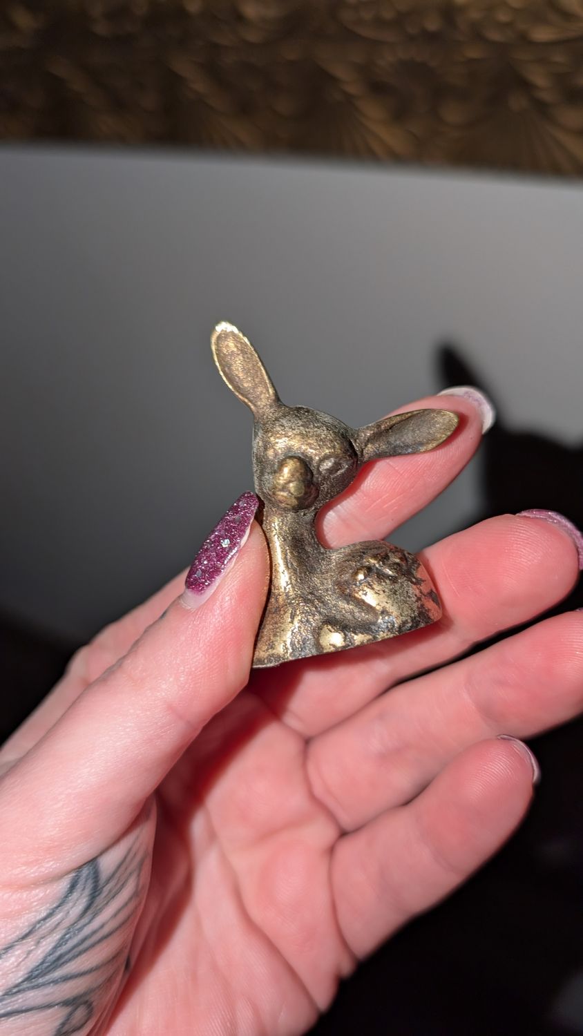 Miniature brass doe