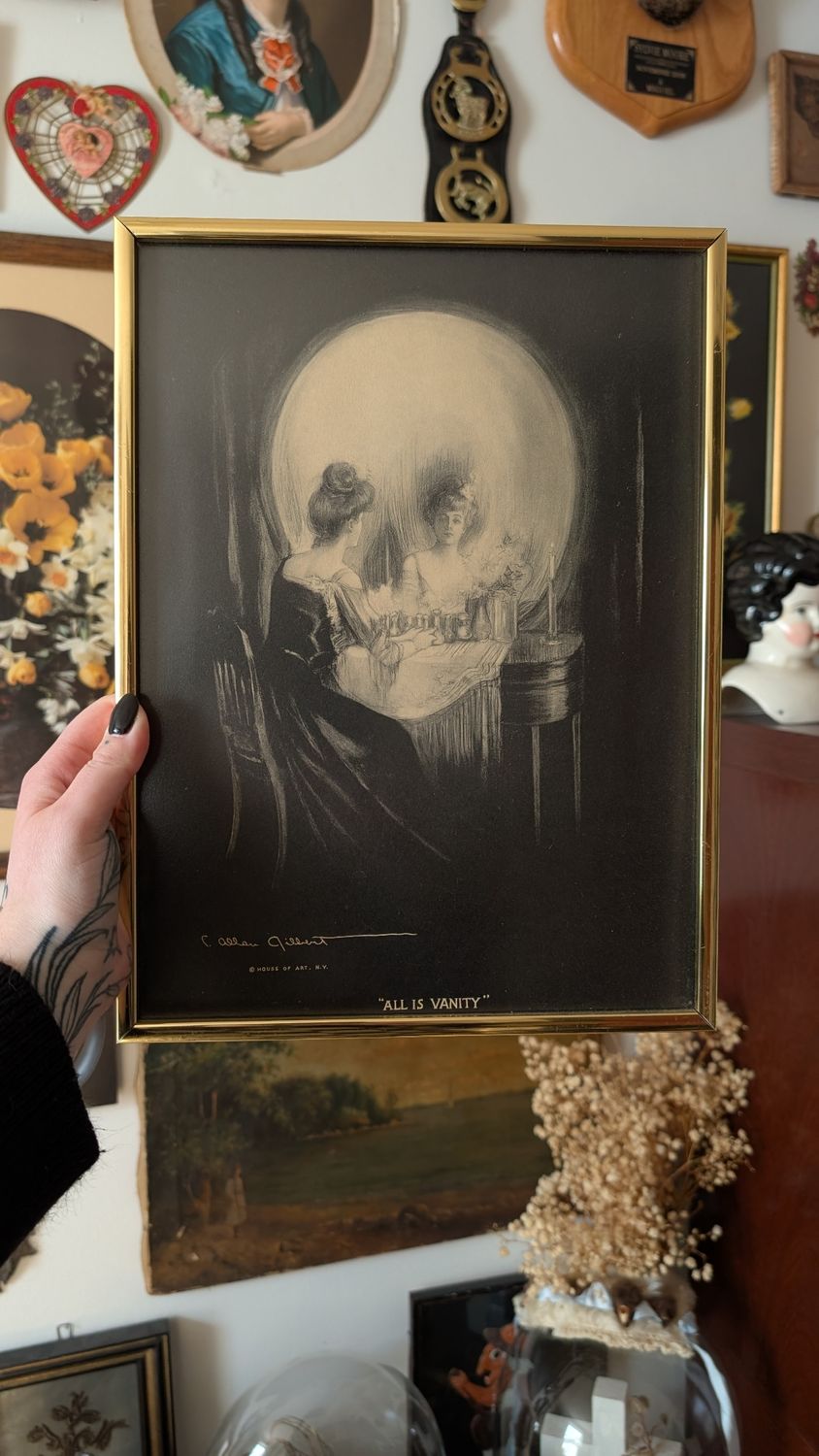 "All is vanity" vintage print