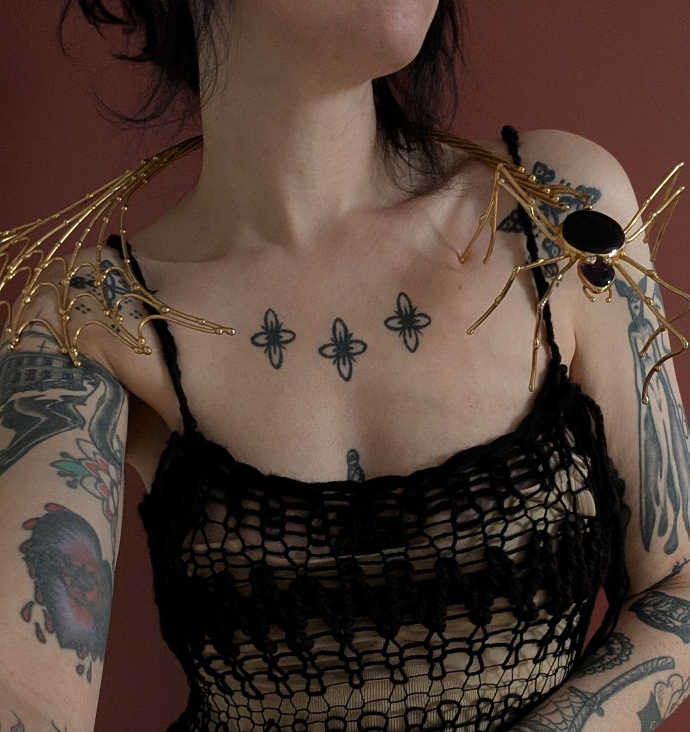 Spider novelty necklace, handmade