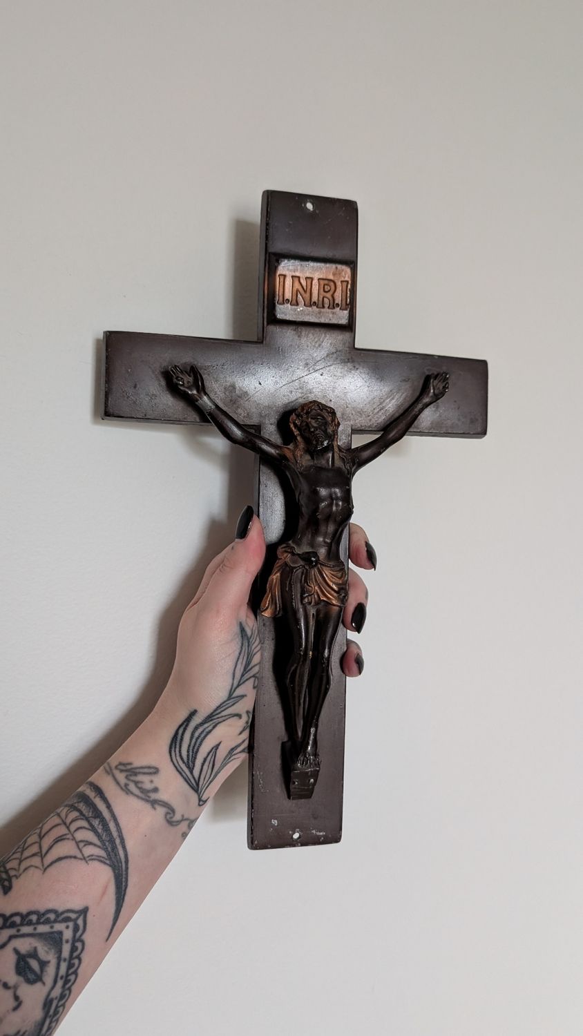 Heavy metal crucifix