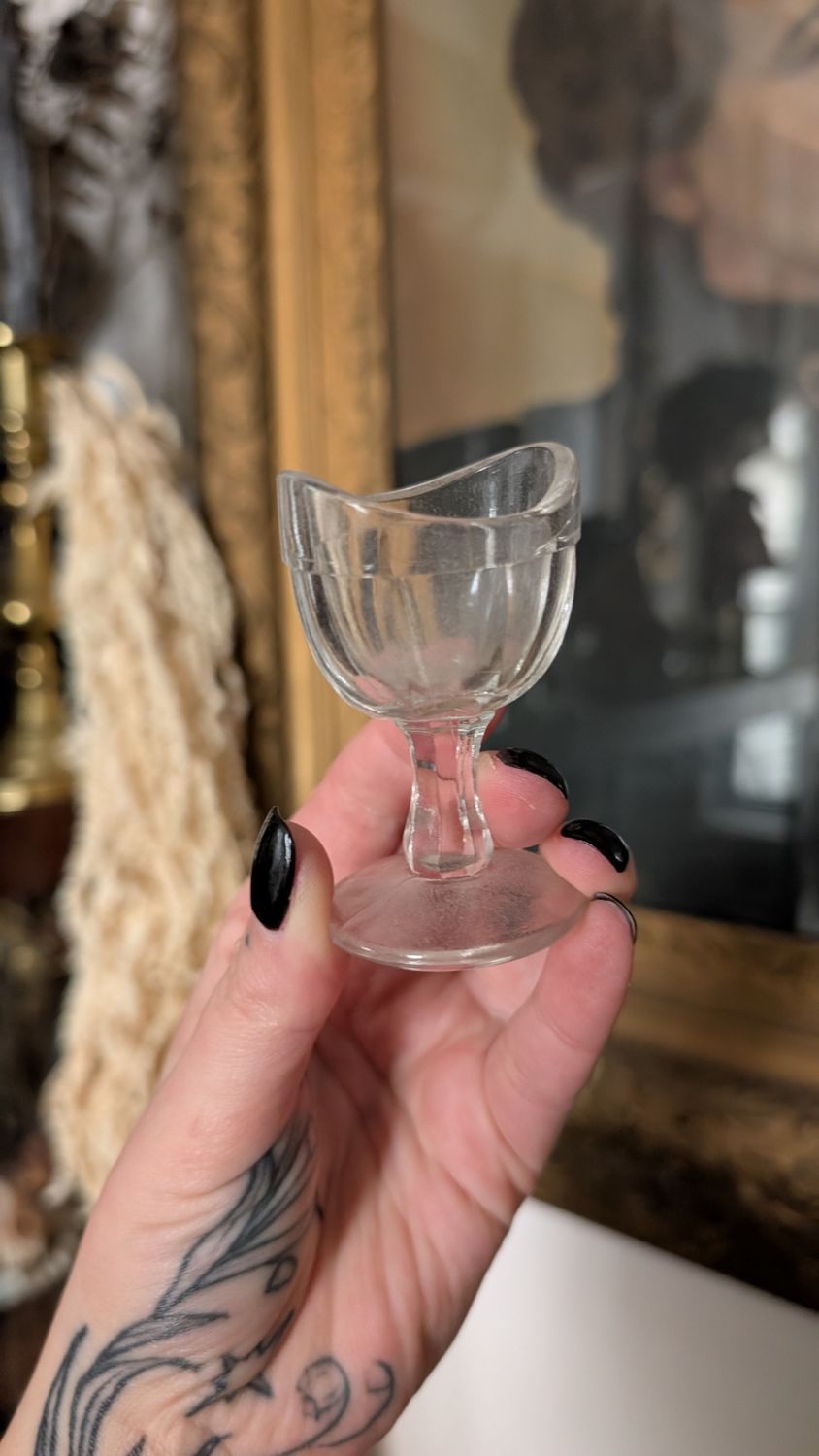 Vtg clear glass eyewash