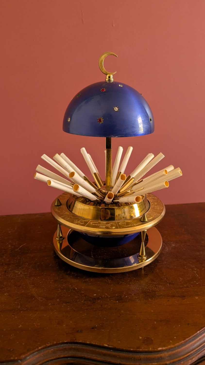 Celestial cigarette pop up globe