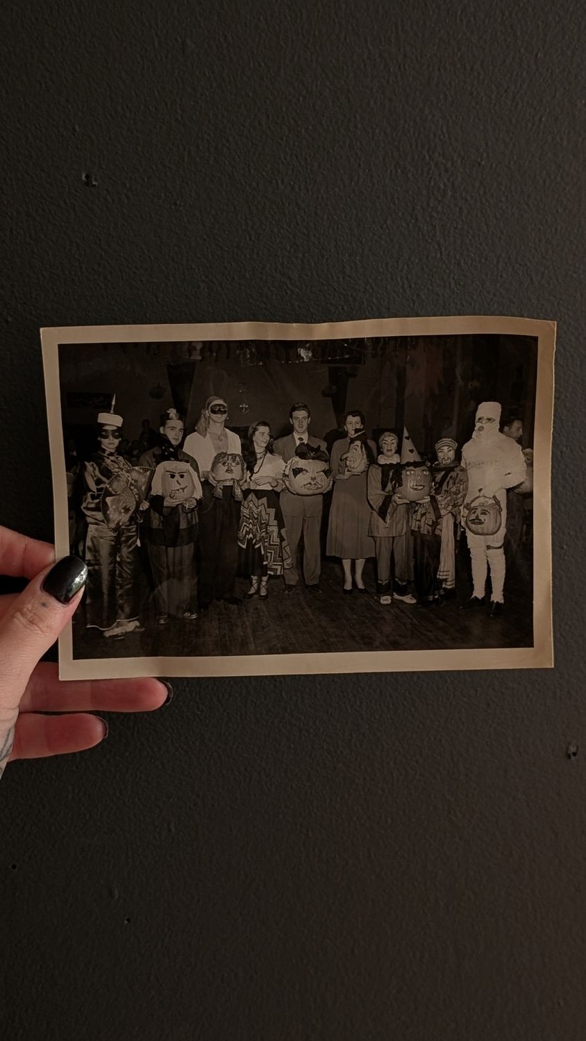 Vintage halloween pumpkin contest real photo 1930s