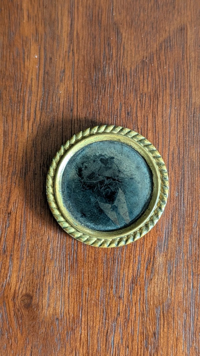 Antique dagguerotype - mirror - pin portrait