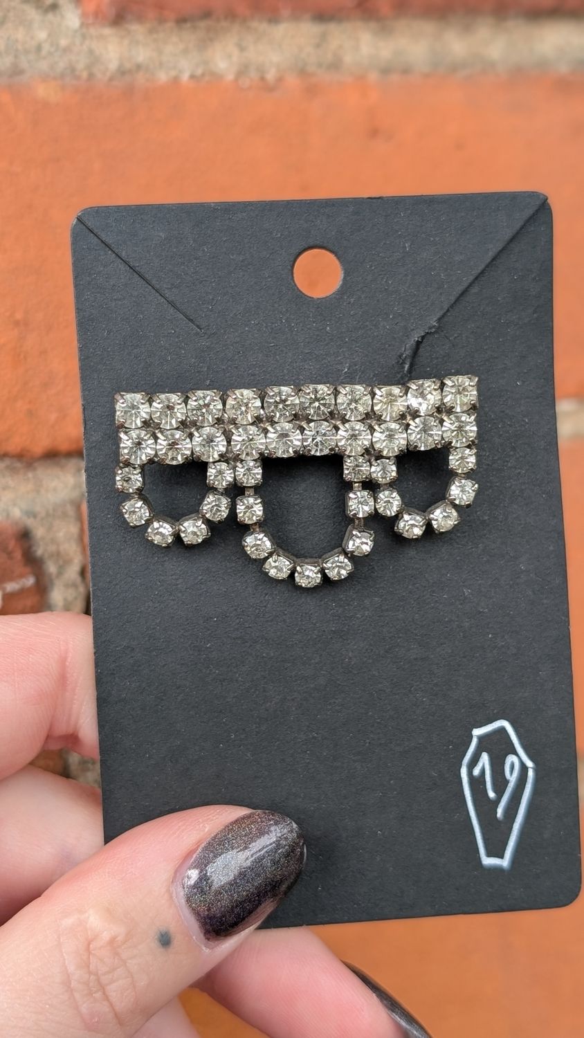Vintage rhinestone brooch 1950s