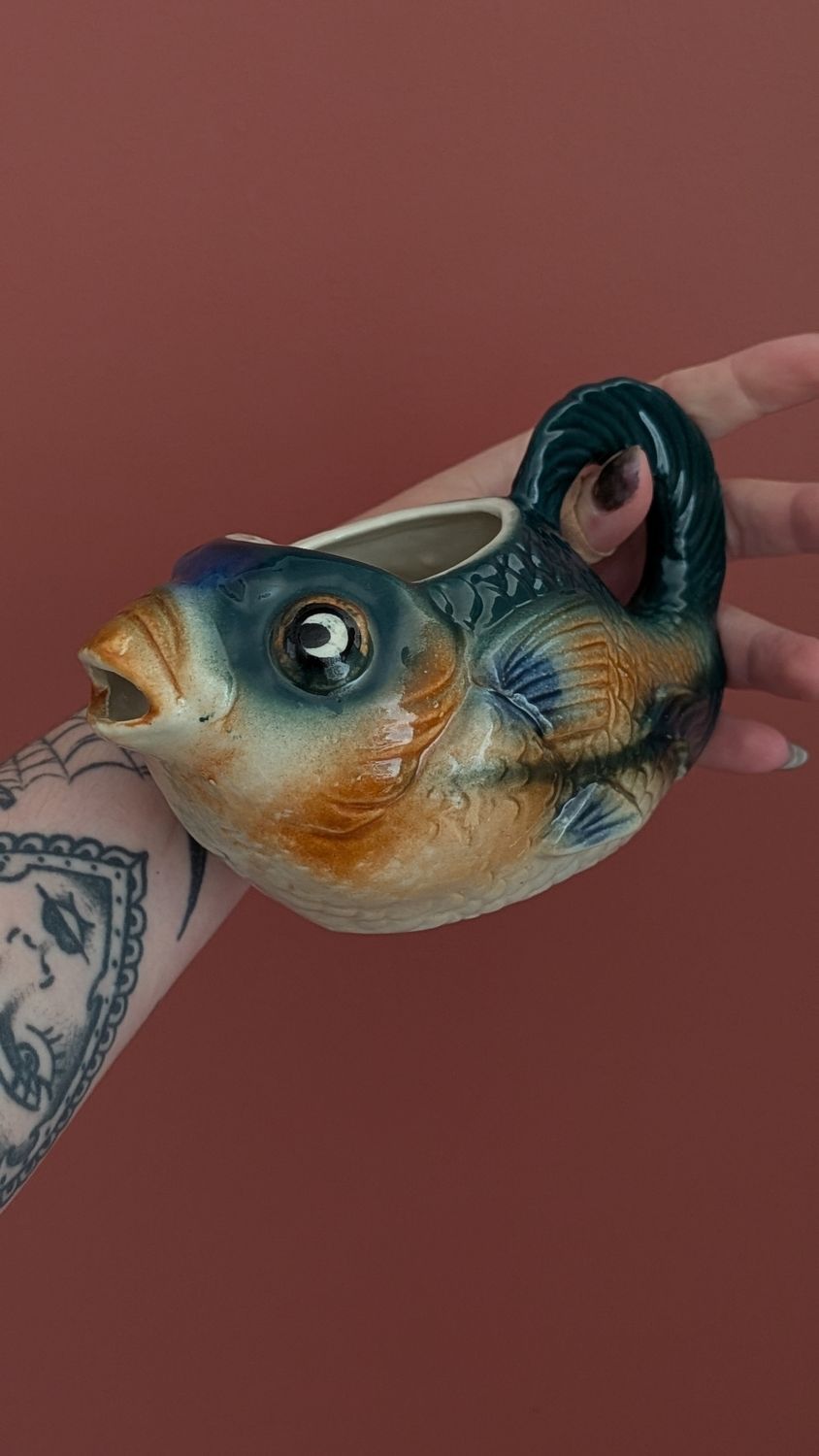 Fish ceramic creamer