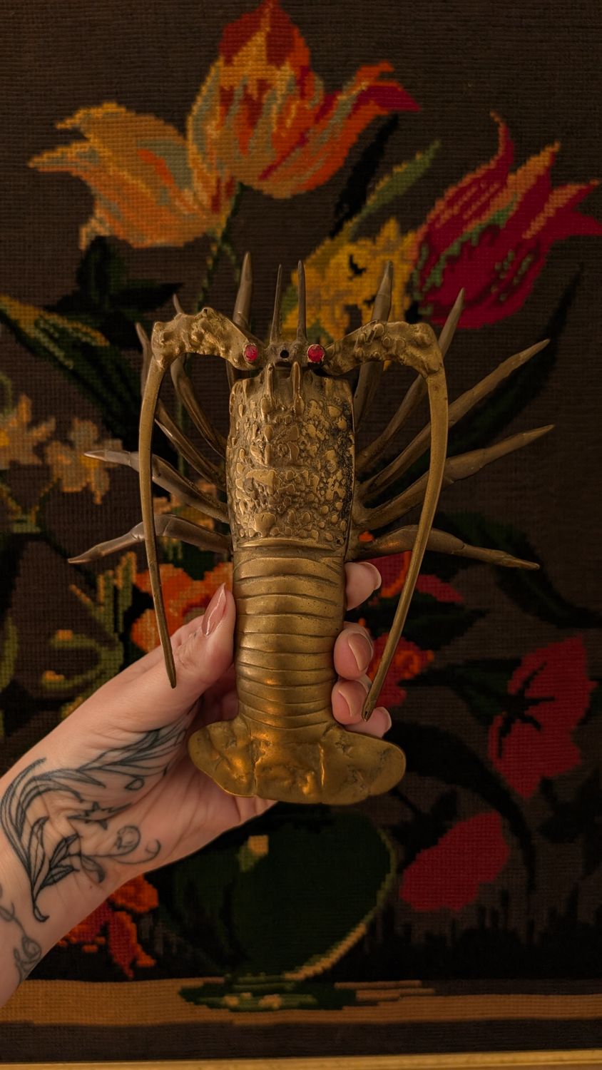 Large brass lobster