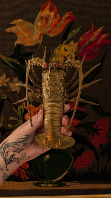 Large brass lobster