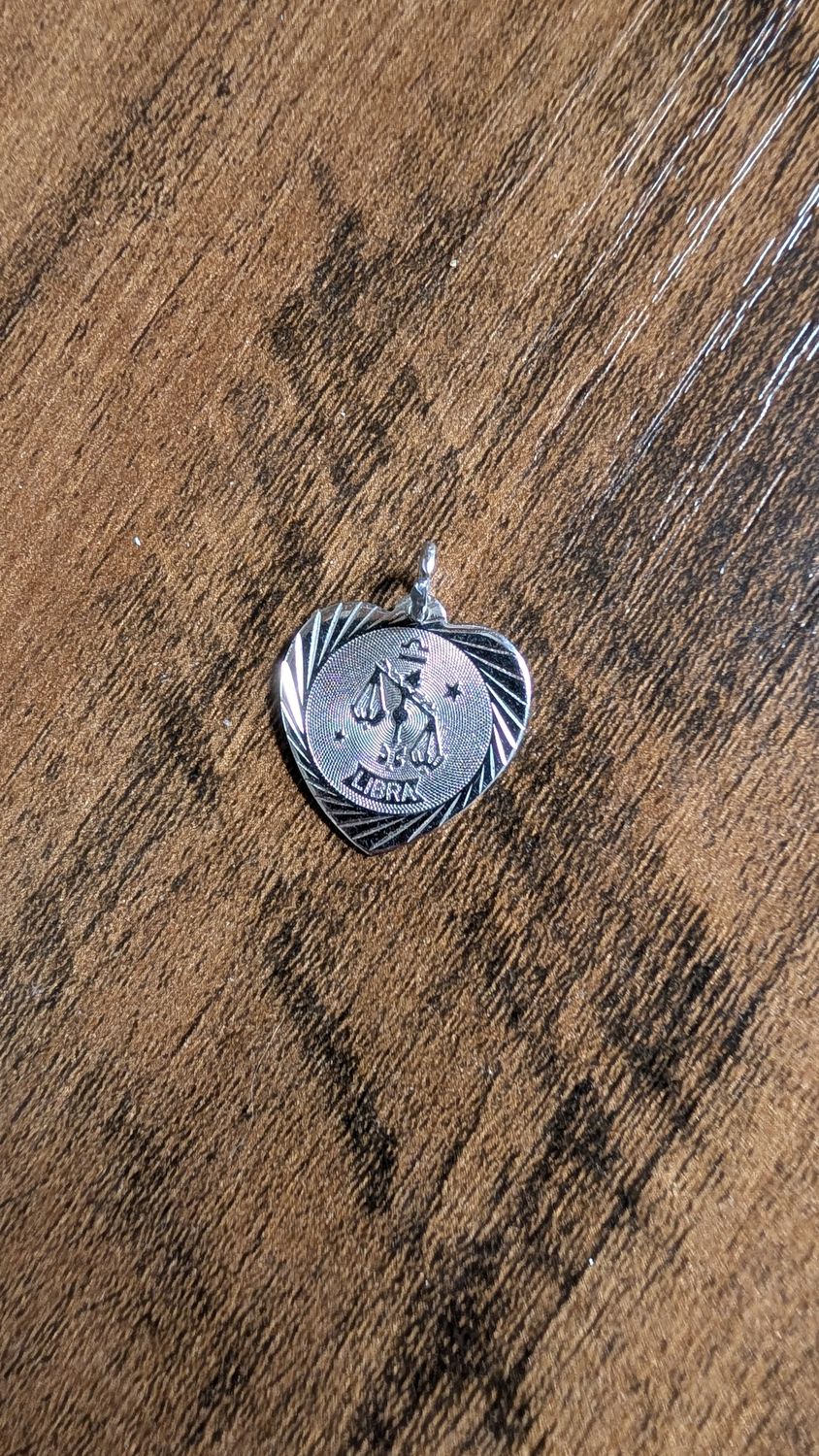 Libra sterling silver pendant jewelry necklace