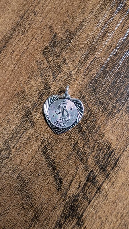 Libra sterling silver pendant jewelry necklace