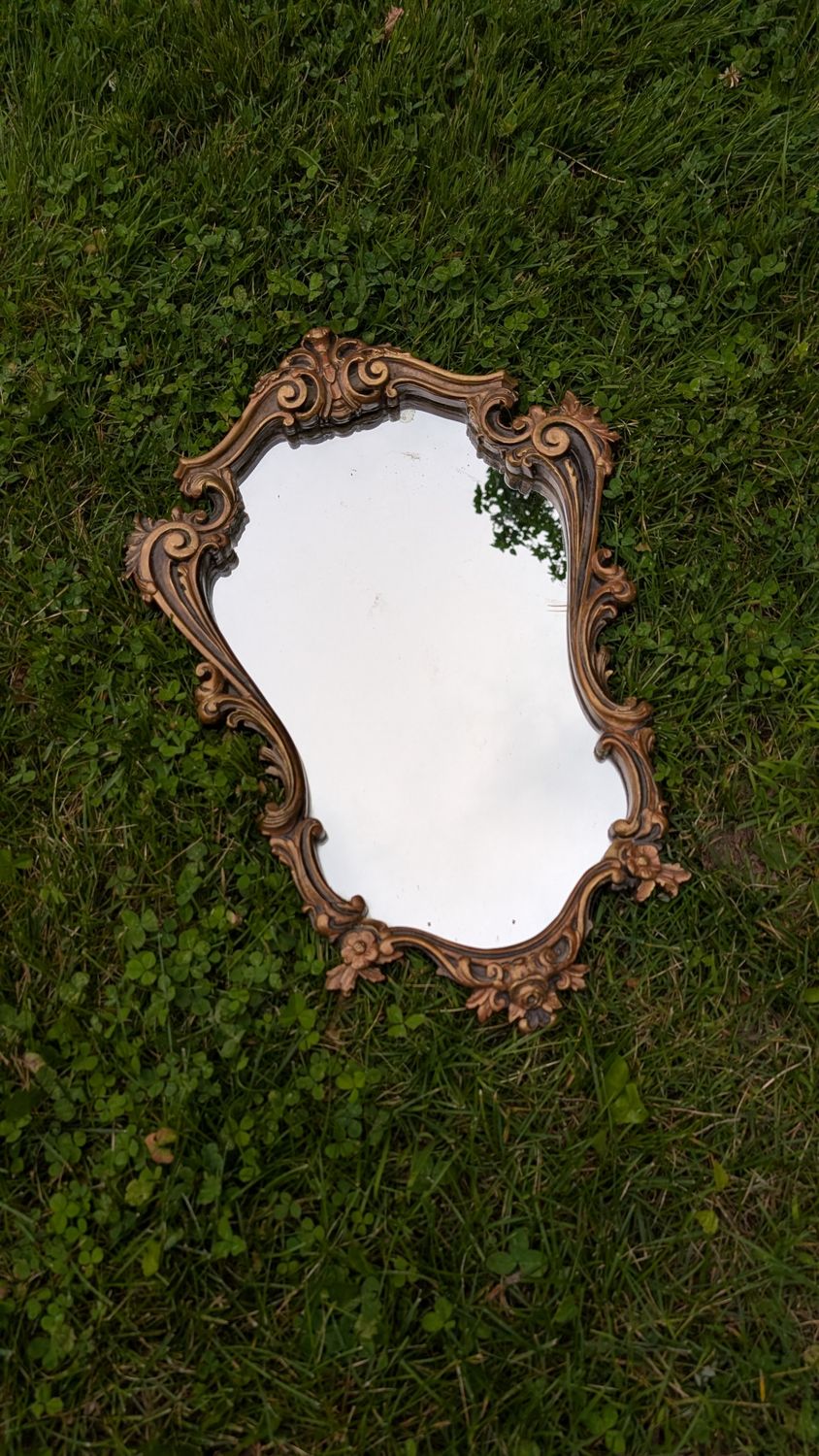 Vintage ornate mirror 20" tall