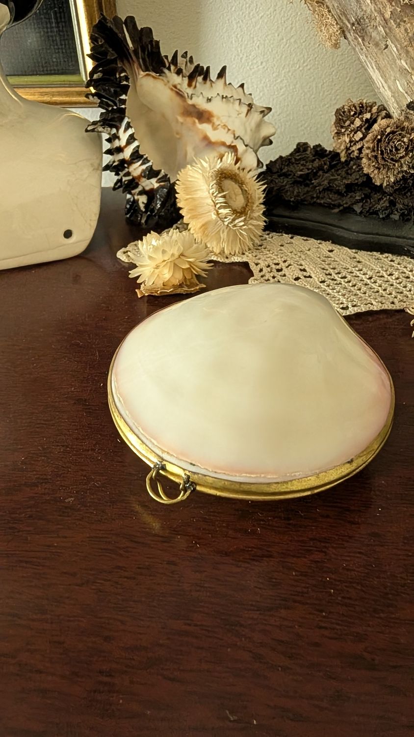 Shell trinket - rosary box