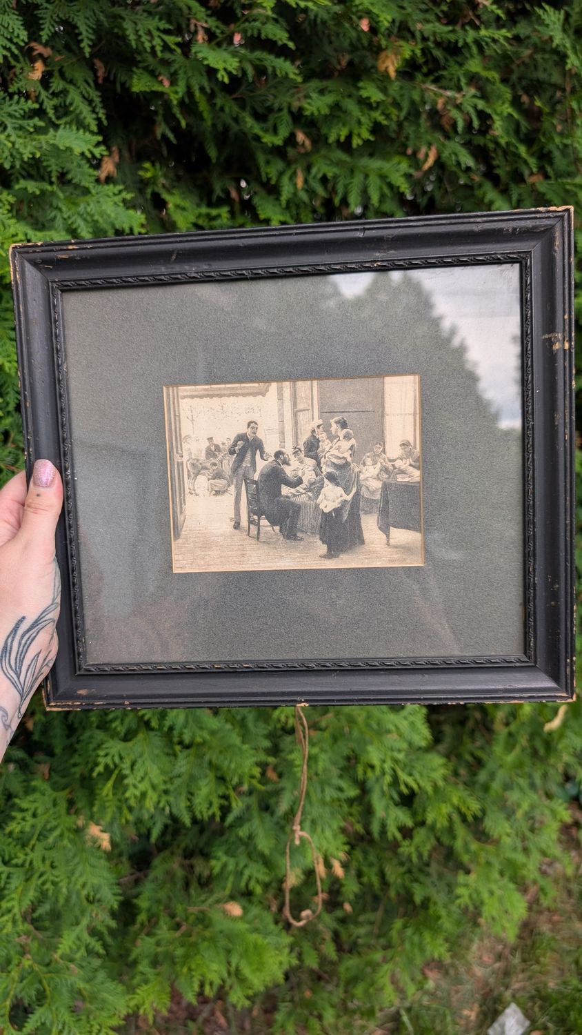Vaccination - antique lithography