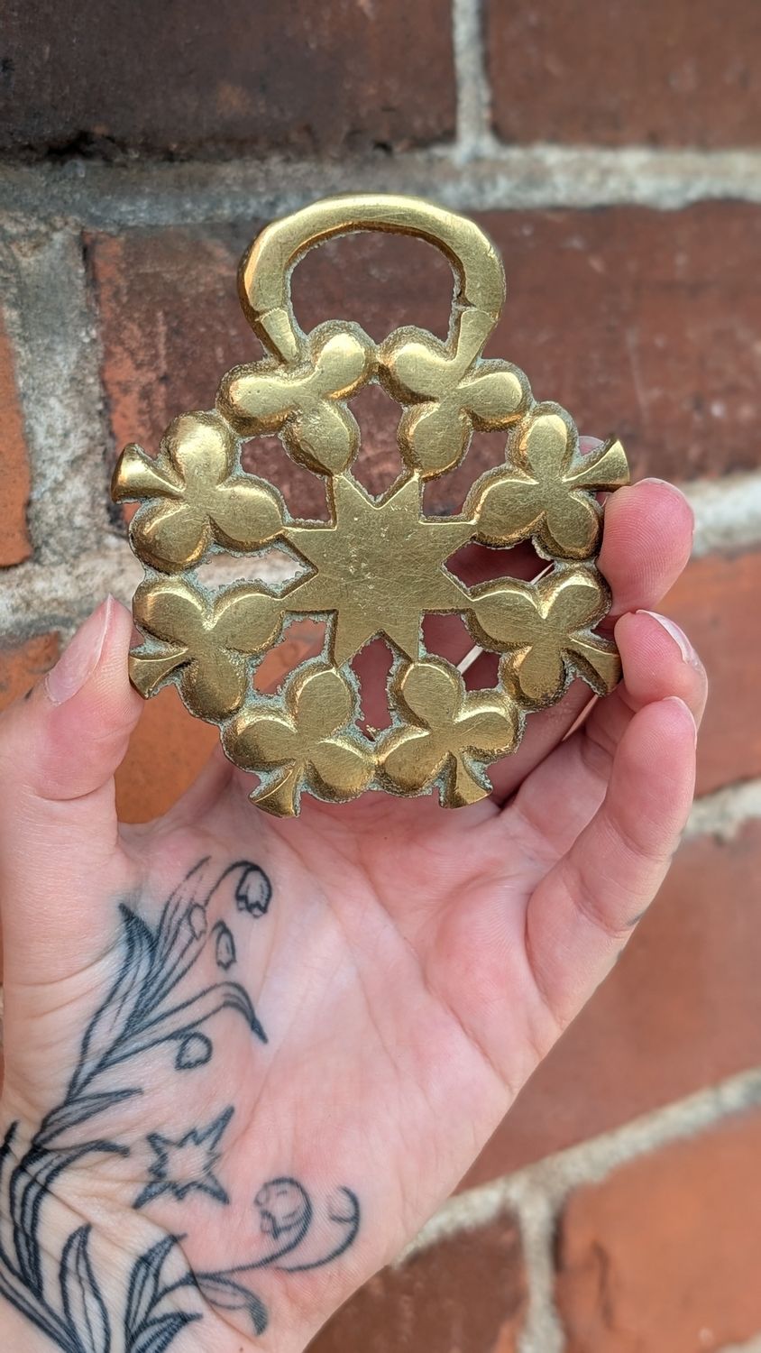 Horse brass - clover leaf