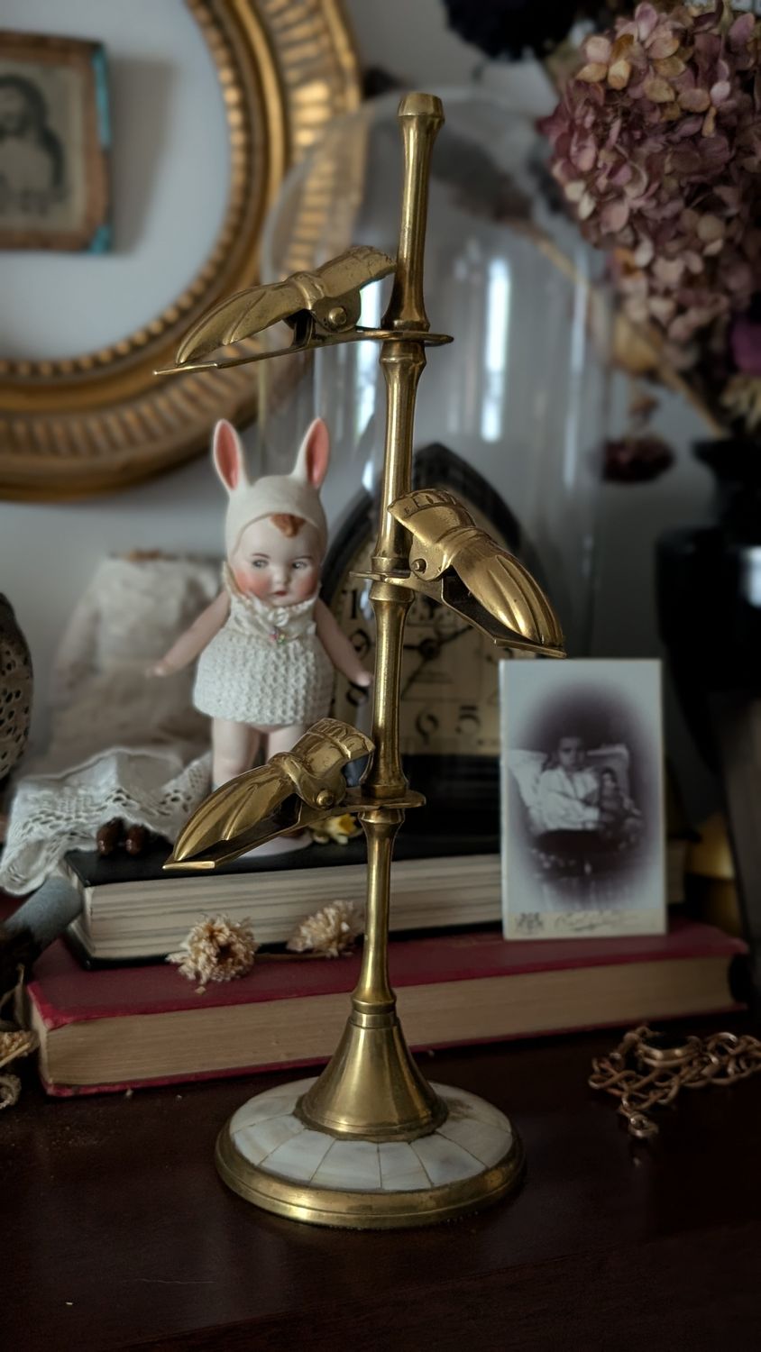 Mother of pearl and hands victorian glove stand