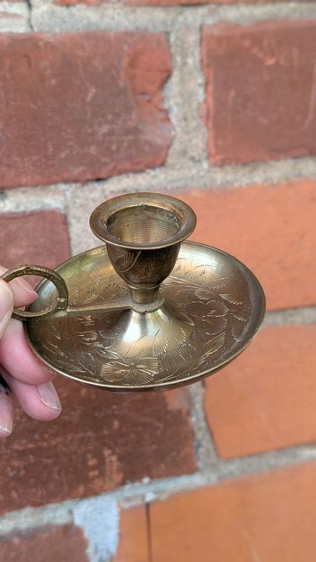 Small brass candle holder