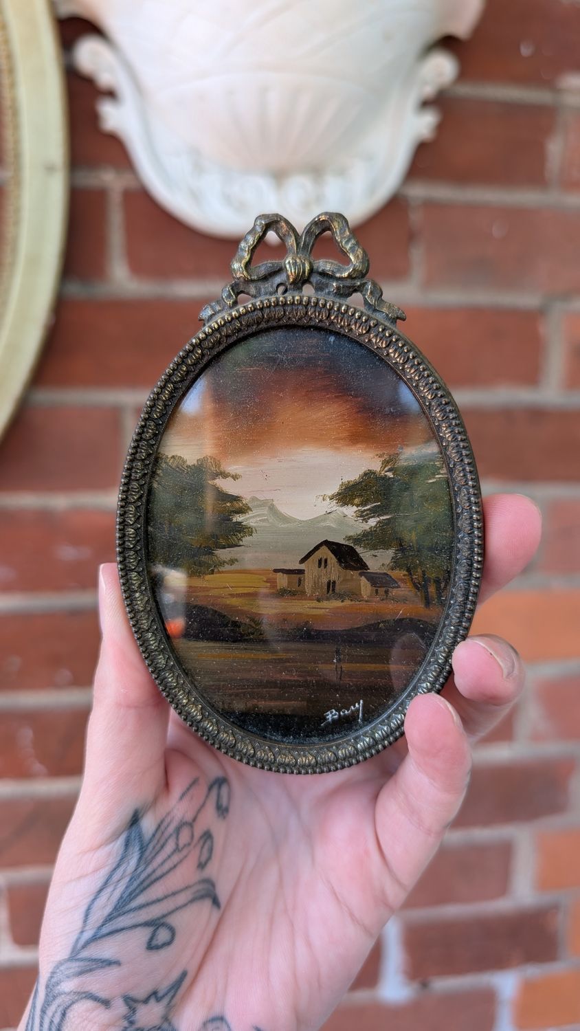 Small painting in frame