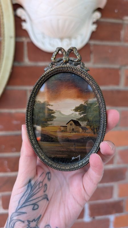 Small painting in frame