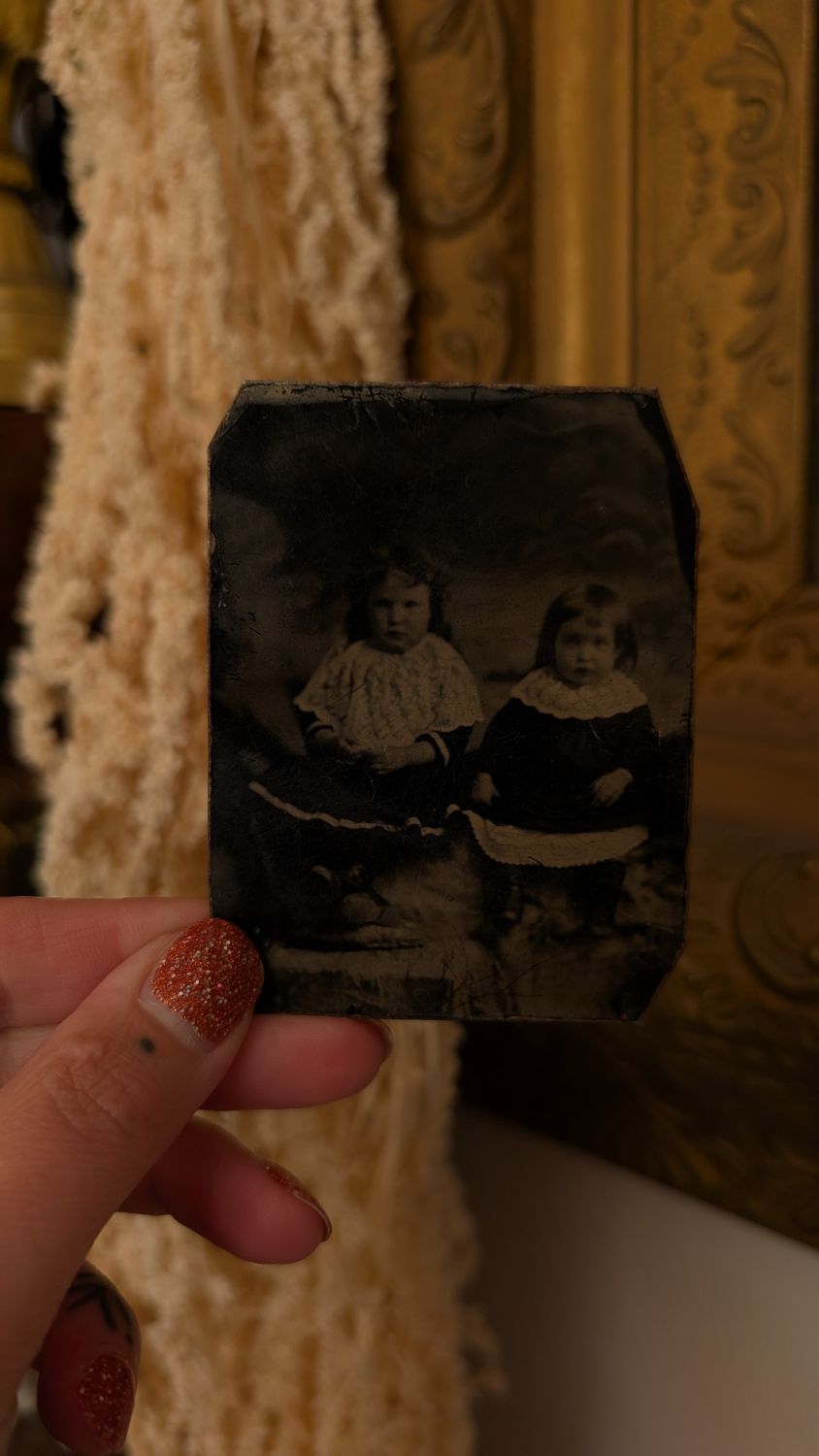 Tintype of two children