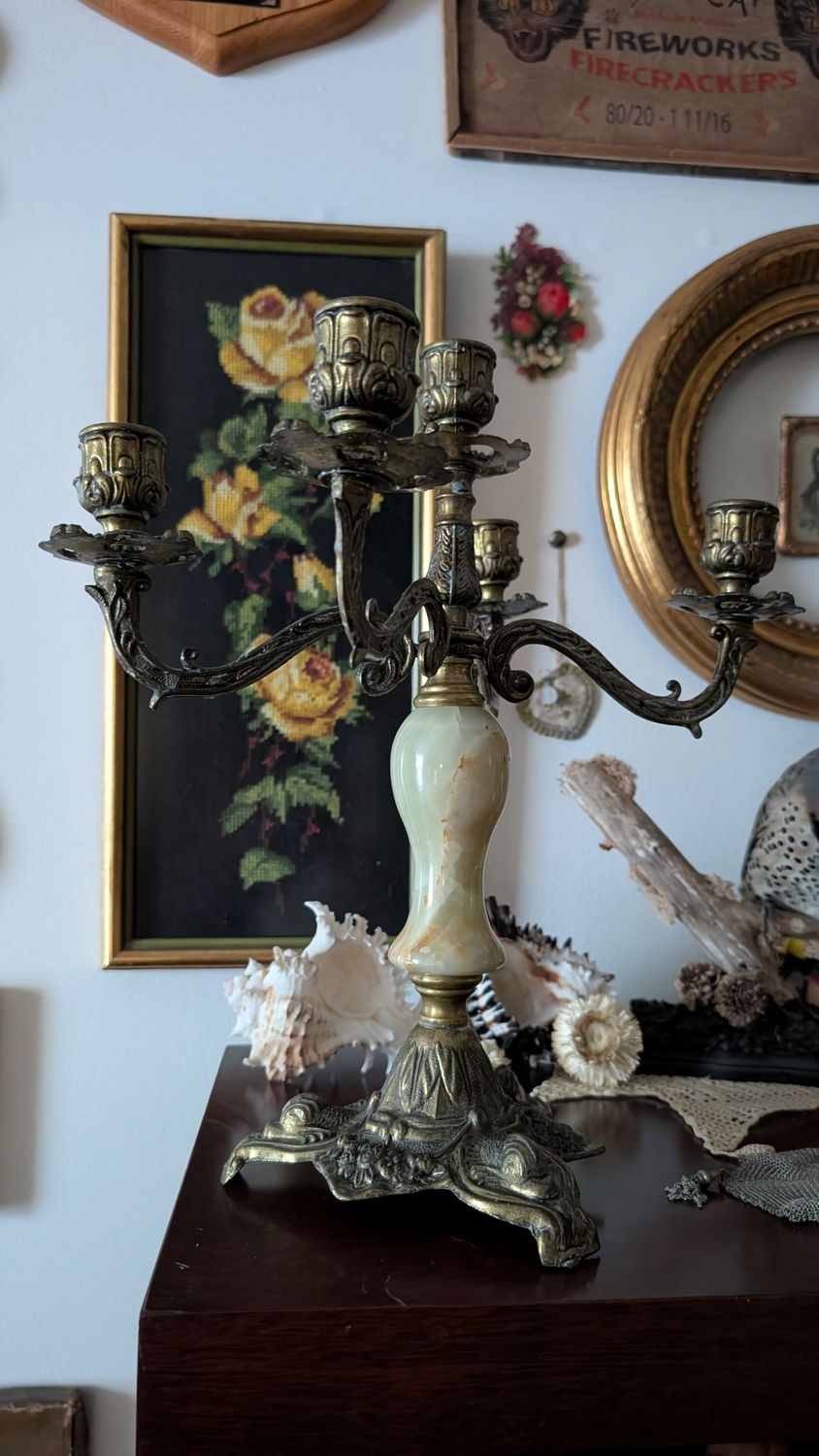 Marble candelabra