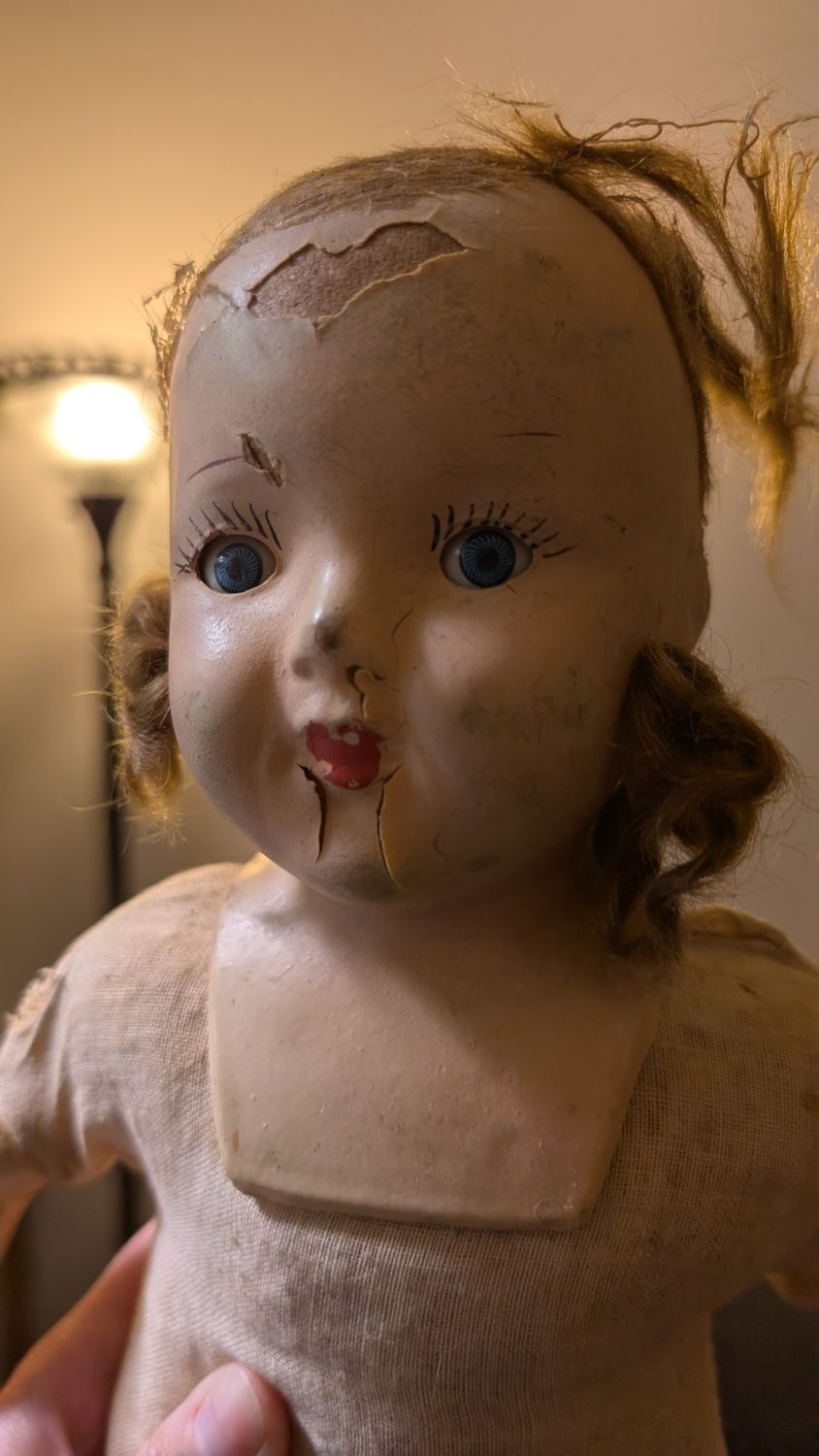 Vintage balding 😔 baby doll