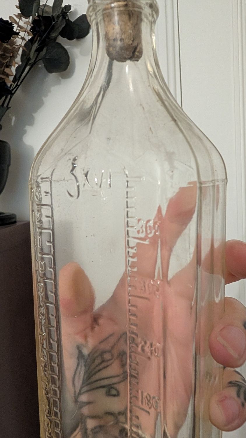 Clear medecine bottle