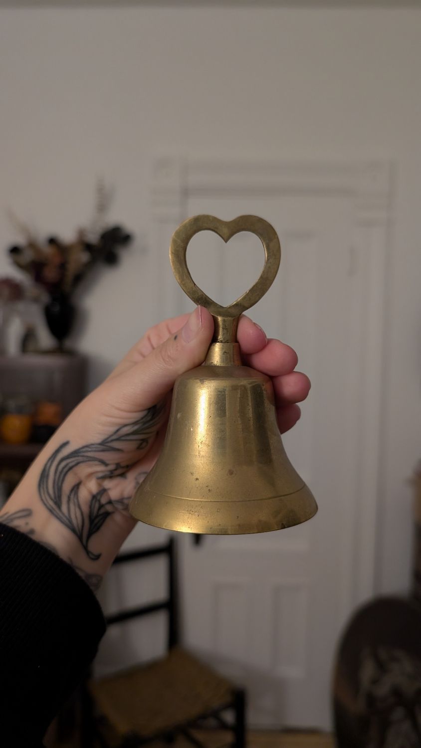 Heart brass bell