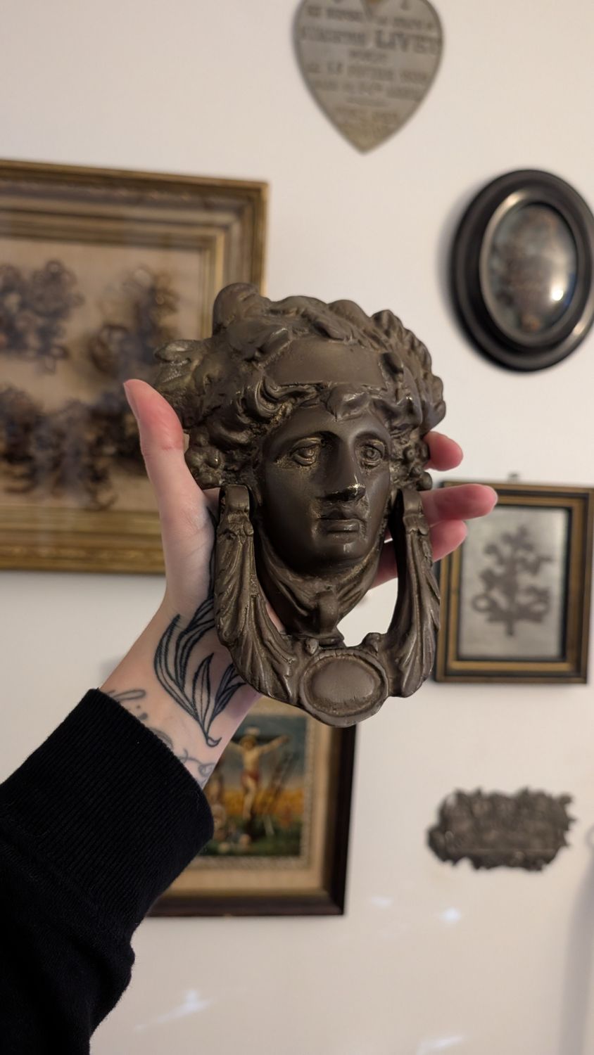 Art nouveau bronze door knocker