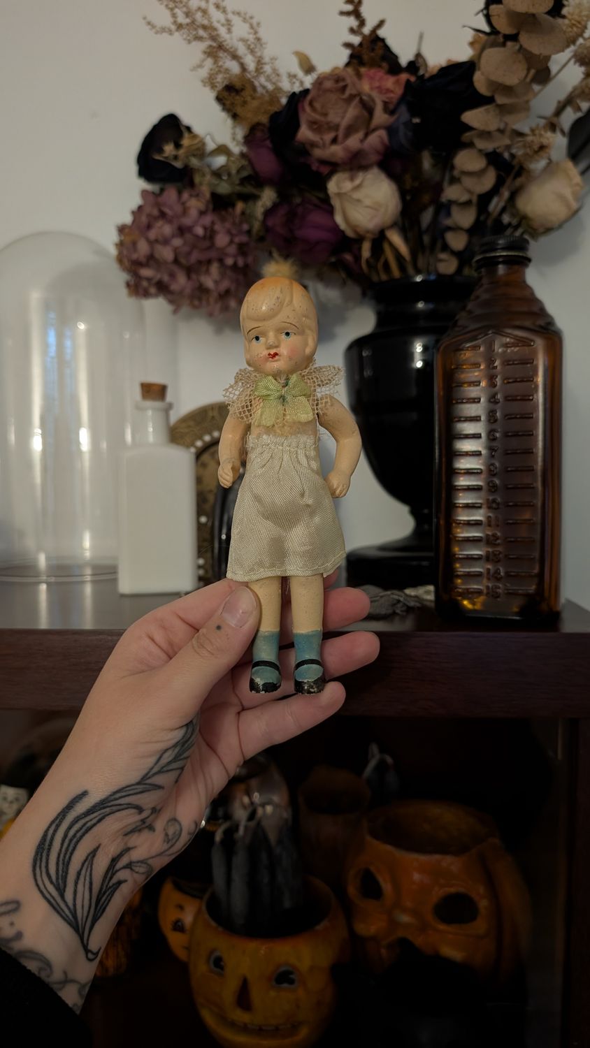 Small bisque flapper doll