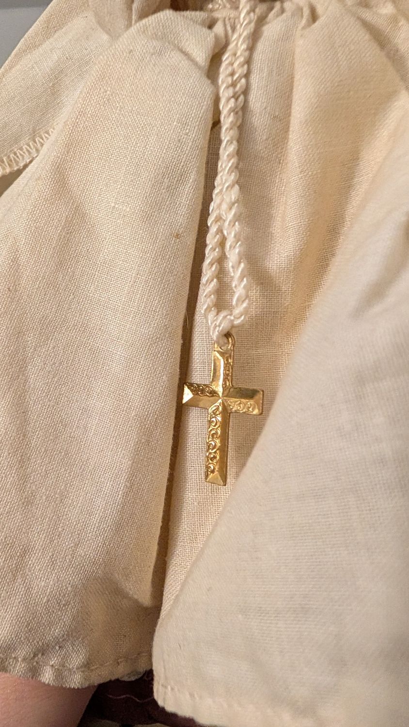 Small white habbit nun doll