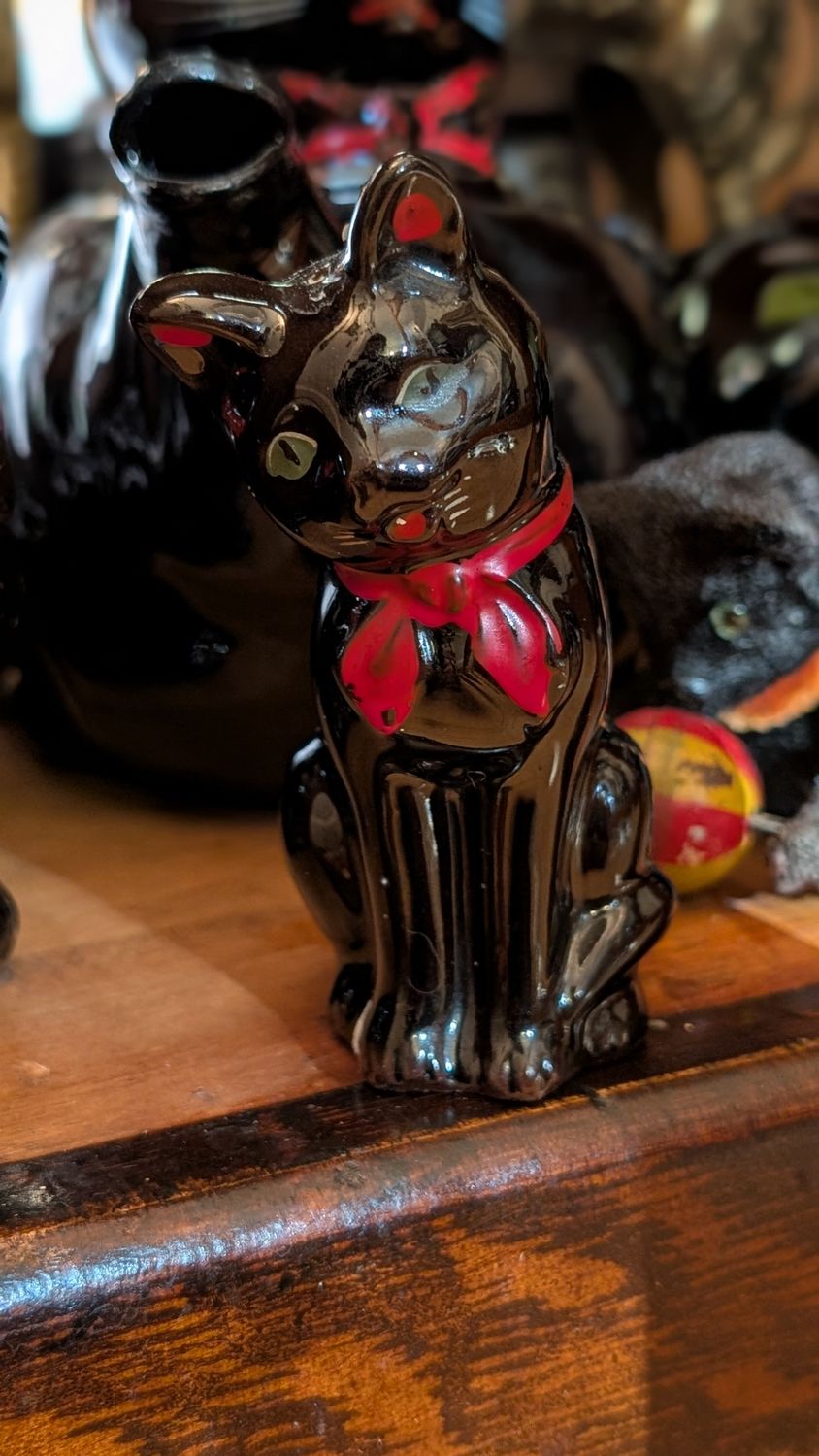 Black cat salt shaker
