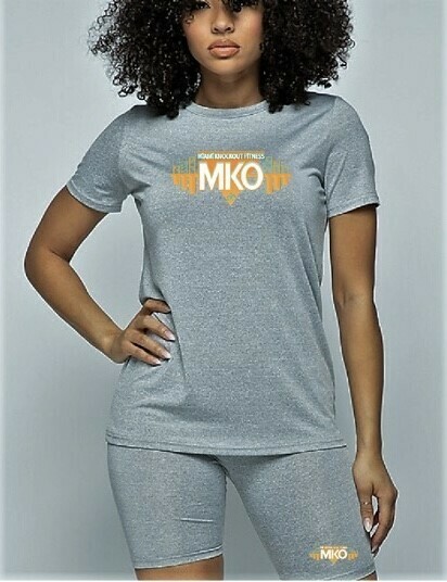 MKO Fitness Biker Short Set (Grey) MKO Fitness Biker Short Set (Grey)
