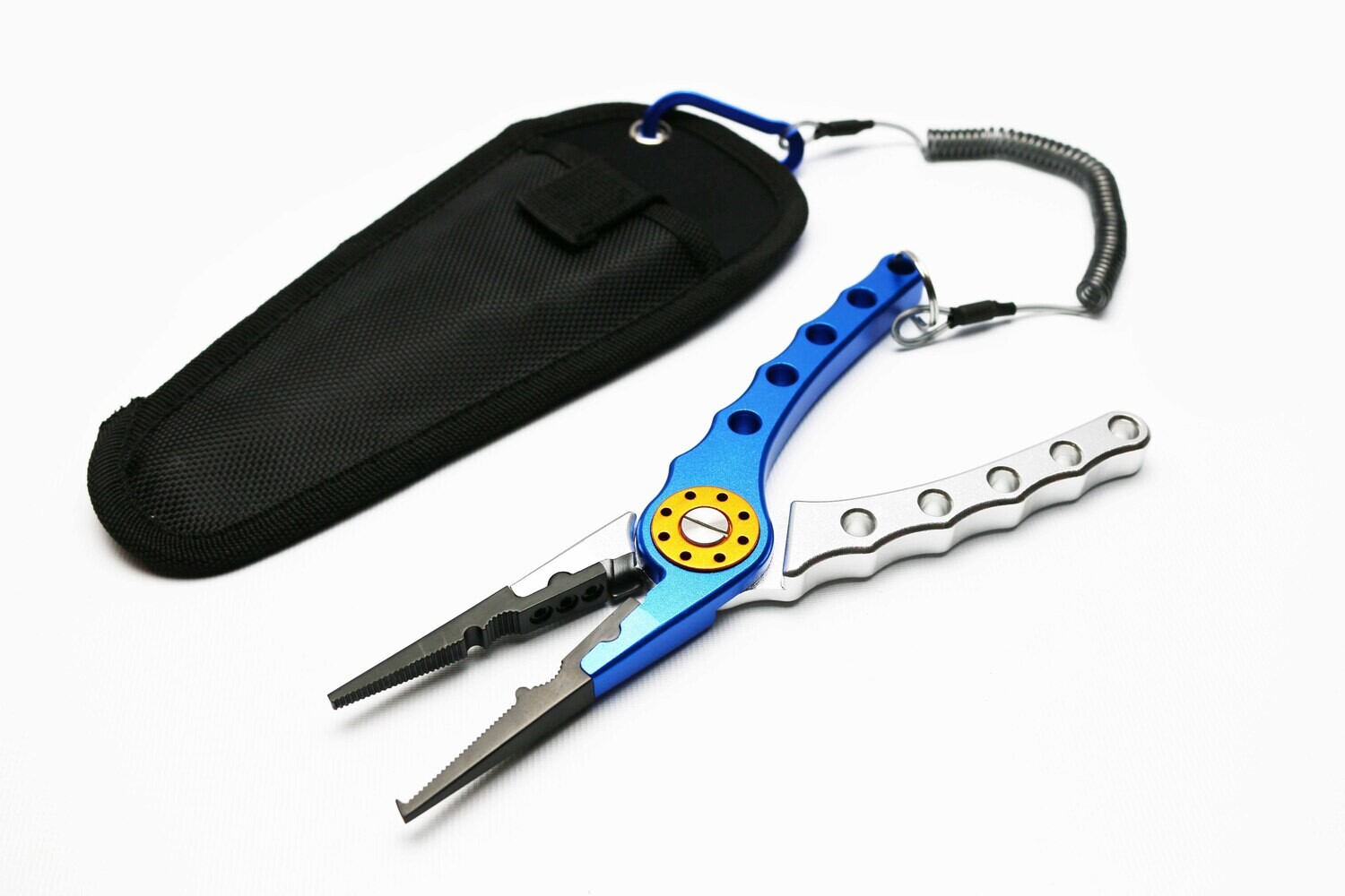 Aluminum Fishing Pliers Blue &amp; Silver