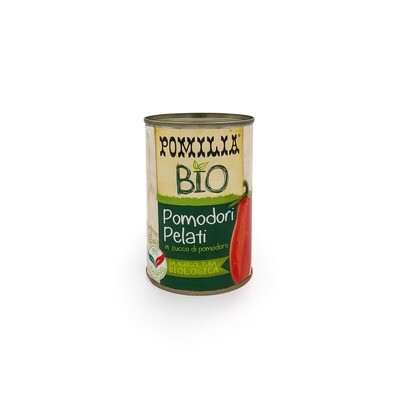 Kuoritut tomaatit (luomu), Pomodori pelati BIO, 400 g
