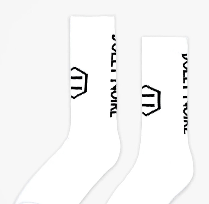 Dolly Noire  Vertical Logo White Socks