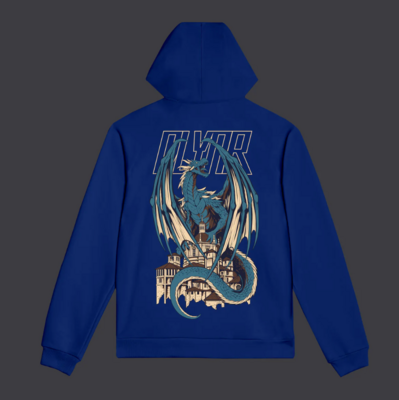 DOLLY NOIRE Blue Dragon Hoodie