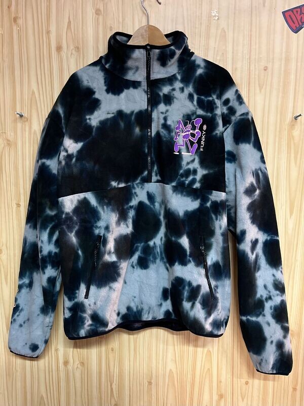 FUNKY Half Zip Fleece BW Tie-dye