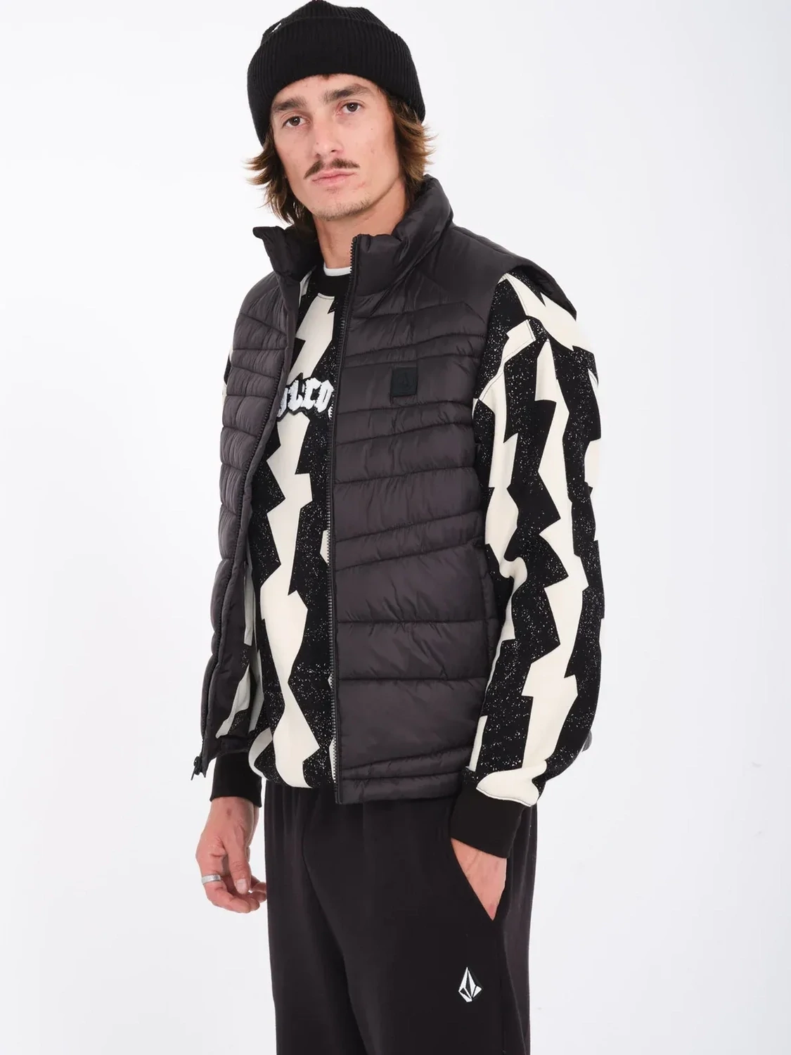 VOLCOM EARTH TRIPPER PUFF VEST BLACK
