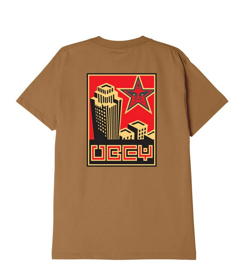 OBEY BUILDING CLASSIC TEE BROWN SUGAR