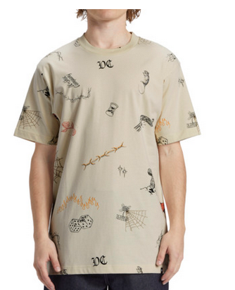 DC  T-SHIRT SCRIBBLE BIRCH SCRIBBLE PRINT