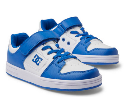 DC BOY'S SHOES MANTECA 4V WHITE-BLUE