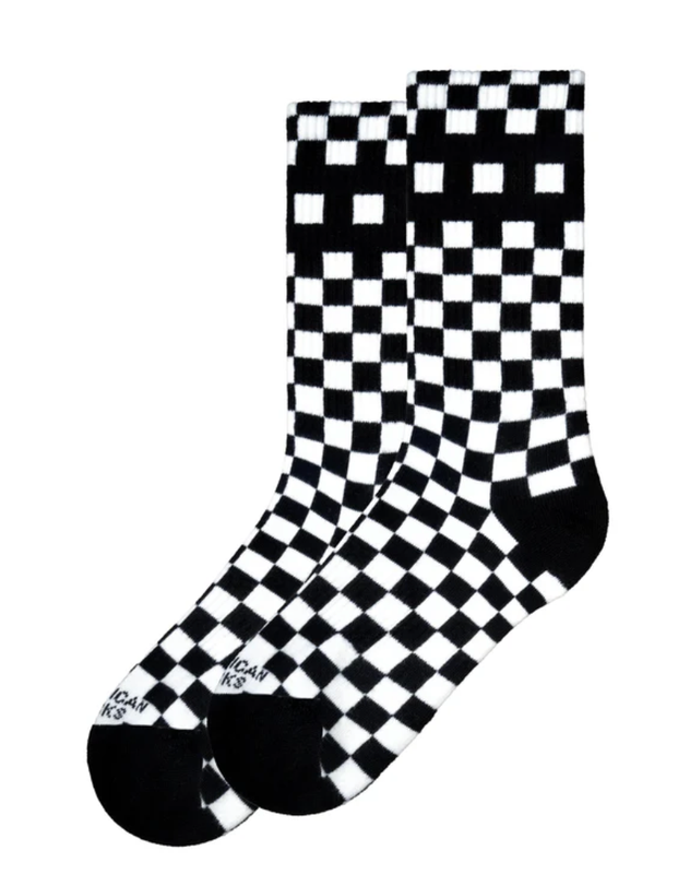 AMERICAN SOCKS - CHECKERBOARD B/W