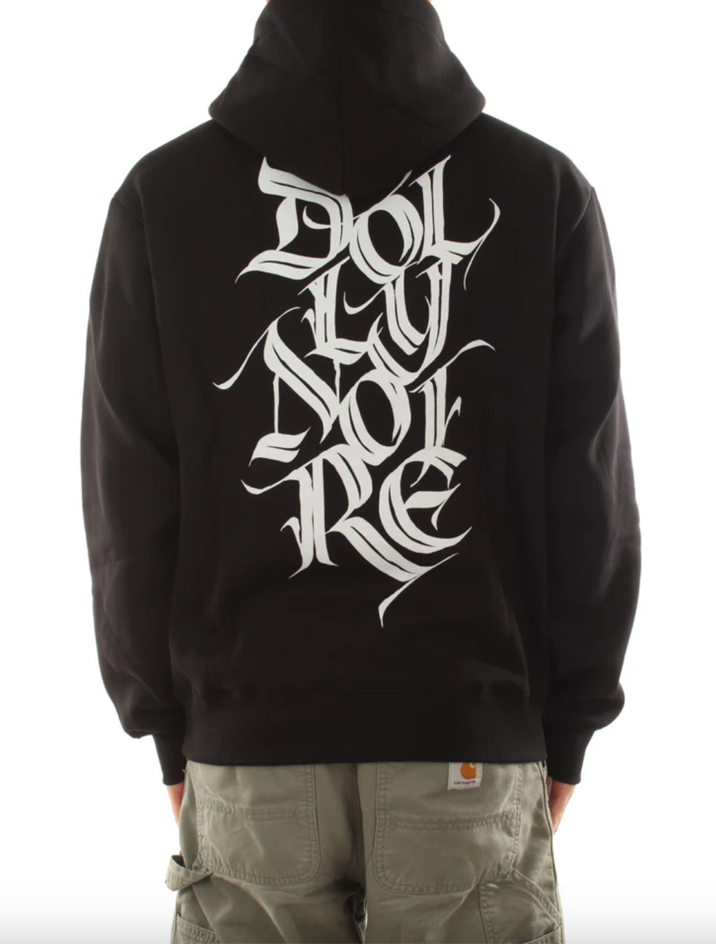 Dolly Noire Hand Scripted Hoodie Black