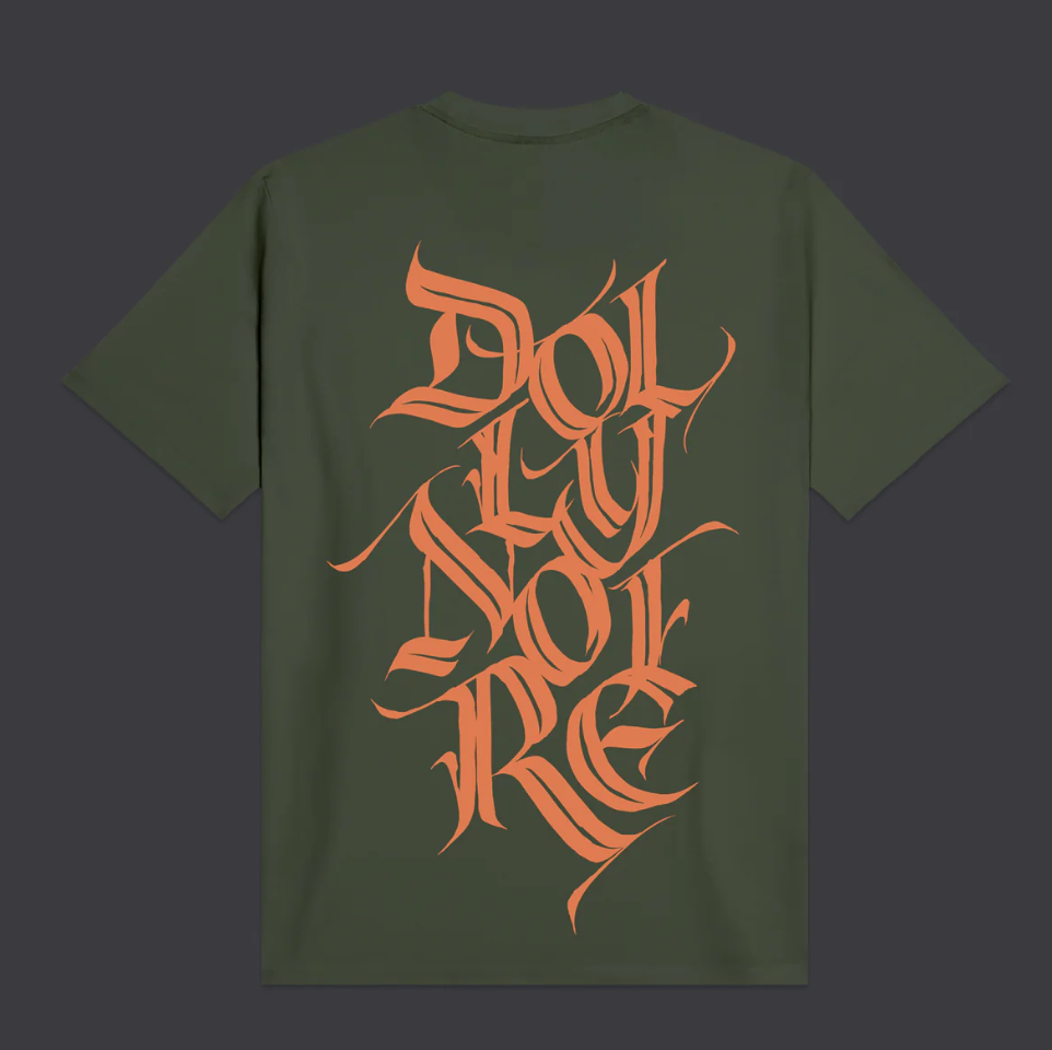 Dolly Noire Hand Scripted Tee Forest Night