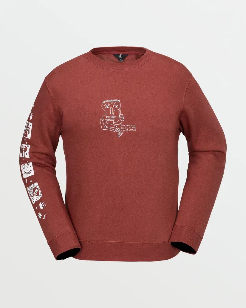 VOLCOM ESSENTIAL CREW Redwood