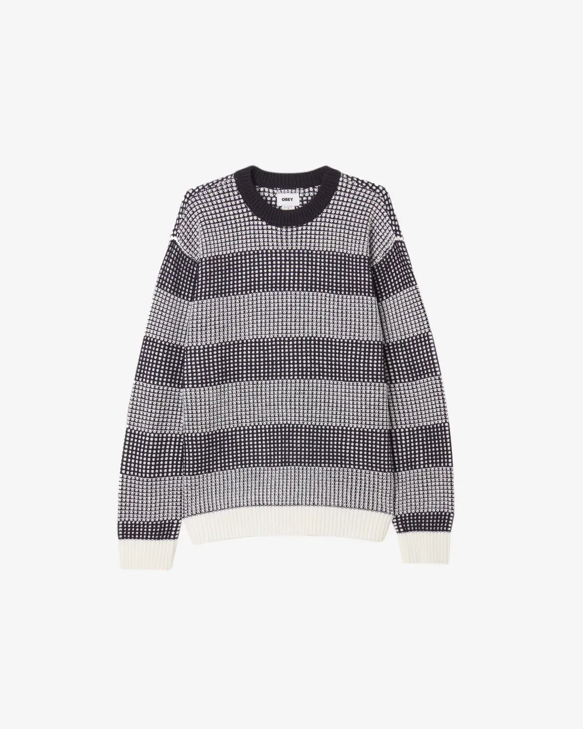 OBEY JASON CREWNECK SWEATER Navy Multi