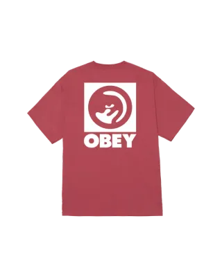 OBEY  BOLD EYE  TEE Mineral Red