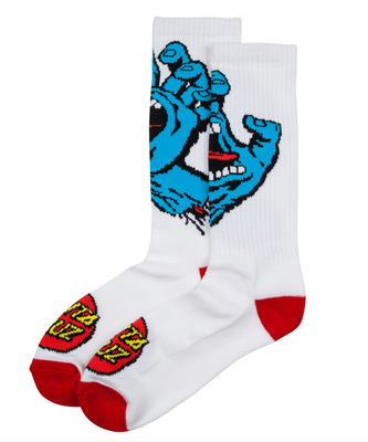 SANTA CRUZ Screaming Hand Sock O/S - White