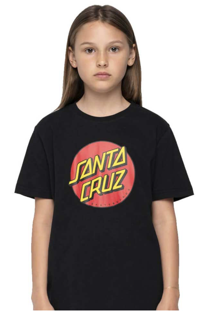 SANTA CRUZ Youth Classic Dot T-Shirt Black