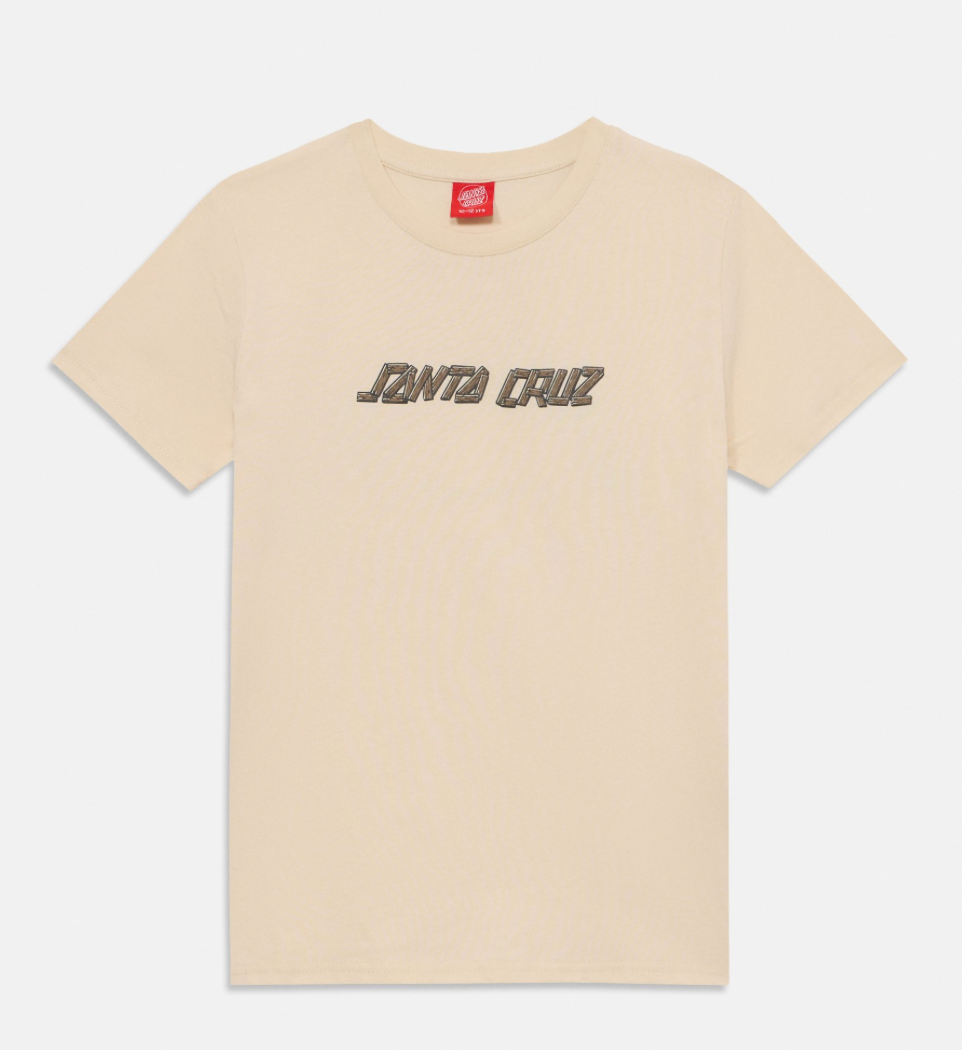 SANTA CRUZ Youth Screaming Grizzly TShirt Chalk